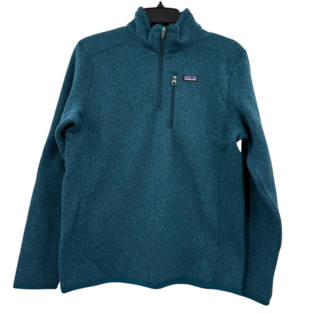 Patagonia Better Sweater Fleece Quarter Zip Pullover Teal Youth Size XXL 16-18